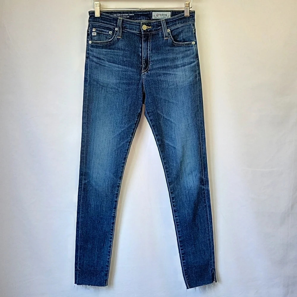 AG Farrah High Rise Skinny Ankle Jean Dark Wash Size 28